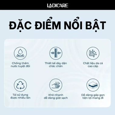 Áo mưa bít LADICARE kín toàn thân vải da cá chống thấm cao cấp cho nam nữ xe máy - 169k