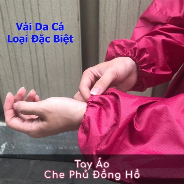 Áo mưa bít vải dù tổ ong toàn thân, che kín 1 người, nhẹ thoáng, giá 92.000 VND