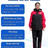 Áo mưa bộ nam nữ HV01 cao cấp 2 lớp chống thấm, giữ ấm mùa đông, mũ tháo rời