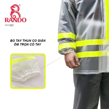 Áo Mưa Bộ RANDO Nhựa Trong Nhẹ Không Thấm Nước Dành Cho Phượt Xe Đạp Giá 193.000