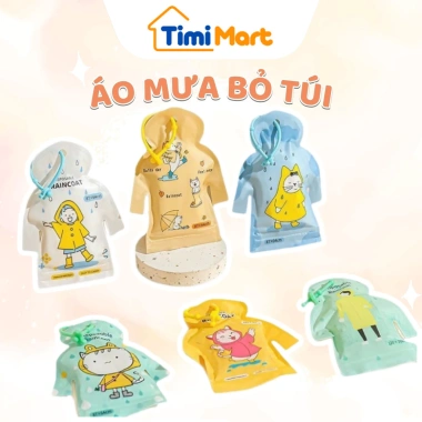 Áo Mưa Bỏ Túi Tiện Lợi Siêu Nhẹ, Đa Năng Cho Trẻ Em & Người Lớn Giá 26.100 VND