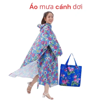 Áo mưa cánh dơi bông caro – Vải dù cao cấp, siêu bền, chống thấm, thời trang nam nữ 87.045₫
