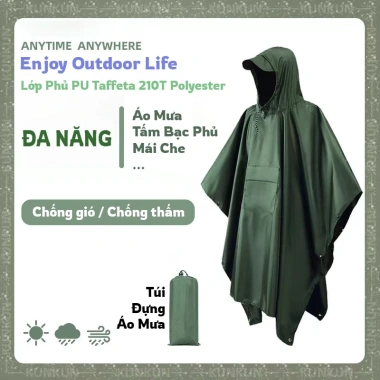 Áo Mưa Cánh Dơi Oxford Chống Thấm Toàn Thân Choàng Xe Máy Tiện Lợi 115k