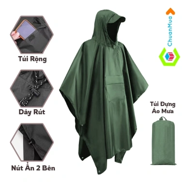 Áo Mưa Cánh Dơi Oxford Chống Thấm Toàn Thân Choàng Xe Máy Tiện Lợi 115k