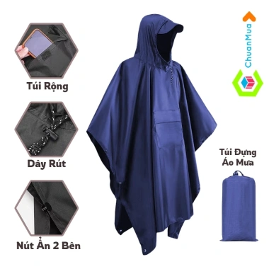 Áo Mưa Cánh Dơi Oxford Chống Thấm Toàn Thân Choàng Xe Máy Tiện Lợi 115k