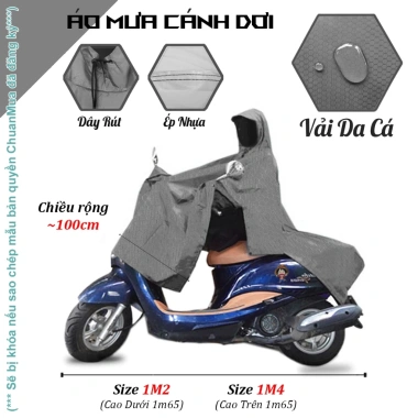 Áo Mưa Cánh Dơi Oxford Chống Thấm Toàn Thân Choàng Xe Máy Tiện Lợi 115k