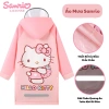 Áo Mưa Cao Cấp 3D Kuromi Melody Kitty Cún Trắng Kiểu Rộng Đeo Balo EVA Cho Bé 3