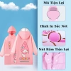 Áo Mưa Cao Cấp 3D Kuromi Melody Kitty Cún Trắng Kiểu Rộng Đeo Balo EVA Cho Bé 4