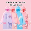 Áo Mưa Cao Cấp 3D Kuromi Melody Kitty Cún Trắng Kiểu Rộng Đeo Balo EVA Cho Bé 8