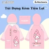 Áo Mưa Cao Cấp 3D Kuromi Melody Kitty Cún Trắng Kiểu Rộng Đeo Balo EVA Cho Bé 9