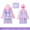 Áo Mưa Cao Cấp 3D Kuromi Melody Kitty Cún Trắng Kiểu Rộng Đeo Balo EVA Cho Bé 10