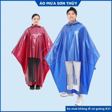 Áo mưa choàng 1 mũ PVC siêu dai K31 Sơn Thủy ST2 - Giá chỉ 152.000đ