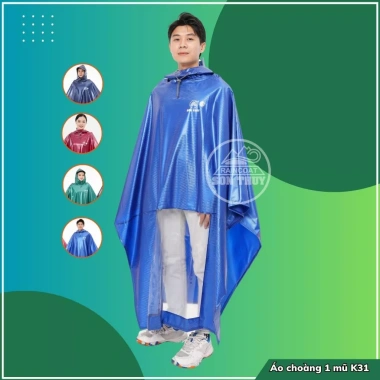 Áo mưa choàng 1 mũ PVC siêu dai K31 Sơn Thủy ST2 - Giá chỉ 152.000đ 10 Áo mưa choàng 1 mũ PVC siêu dai K31 Sơn Thủy ST2 - Giá chỉ 152.000đ 10