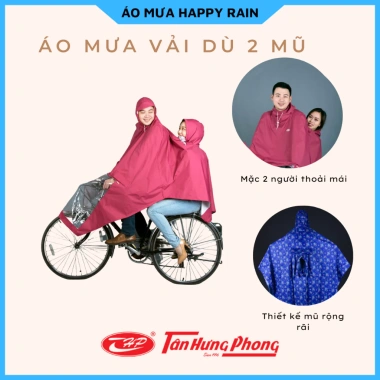 Áo Mưa Choàng Vải Dù Siêu Nhẹ Cỡ Đại 1-2 Người Tân Hưng Phong Chính Hãng - 138k 3 Áo Mưa Choàng Vải Dù Siêu Nhẹ Cỡ Đại 1-2 Người Tân Hưng Phong Chính Hãng - 138k 3