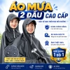 Áo Mưa Da Cá Loại I 2 Đầu Vải Dù Cao Cấp Siêu Nhẹ Cho 2 Người Kích Thước Lớn
