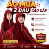 Áo Mưa Da Cá Loại I 2 Đầu Vải Dù Cao Cấp Siêu Nhẹ Cho 2 Người Kích Thước Lớn 2