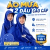 Áo Mưa Da Cá Loại I 2 Đầu Vải Dù Cao Cấp Siêu Nhẹ Cho 2 Người Kích Thước Lớn 3