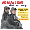 Áo Mưa Da Cá Loại I 2 Đầu Vải Dù Cao Cấp Siêu Nhẹ Cho 2 Người Kích Thước Lớn 4