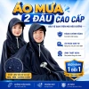 Áo Mưa Da Cá Loại I 2 Đầu Vải Dù Cao Cấp Siêu Nhẹ Cho 2 Người Kích Thước Lớn 9