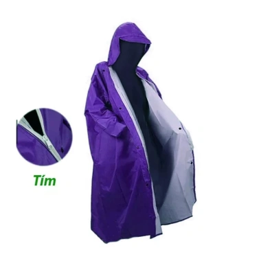 Áo Mưa Da Cá và Vải Dù Cao Cấp, Dây Kéo Khóa, Siêu Bền, Đa Màu - Giá 107.999 VND 3