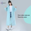 Áo mưa dài một mảnh có mũ trùm đầu cho nam nữ, chống nước, trong suốt, tái sử dụng - Dành cho du lịch ngoài trời 3