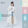 Áo mưa dài một mảnh có mũ trùm đầu cho nam nữ, chống nước, trong suốt, tái sử dụng - Dành cho du lịch ngoài trời 9
