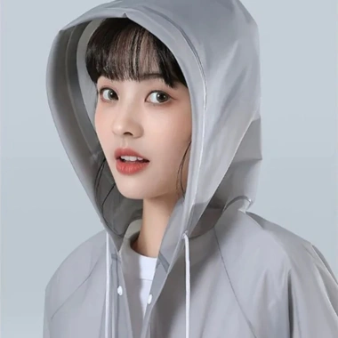 Áo mưa dài một mảnh có mũ trùm đầu cho người lớn, tái sử dụng, chống nước - Giá giảm 23% chỉ 59.832 VND