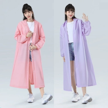 Áo mưa dài một mảnh có mũ trùm đầu cho người lớn, tái sử dụng, chống nước - Giá giảm 23% chỉ 59.832 VND