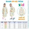 Áo Mưa Dây Kéo Bé Trai Gái Ngăn Đeo Balo - Raincoat Thời Trang Giá Ưu Đãi 126k