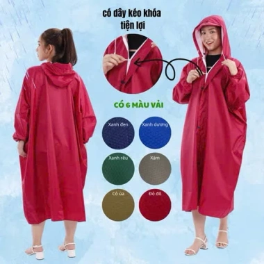 Áo mưa dây kéo nam nữ vải da cá cao cấp, chống thấm, nút bấm, đa màu, đa size - 109k 4 Áo mưa dây kéo nam nữ vải da cá cao cấp, chống thấm, nút bấm, đa màu, đa size - 109k 4