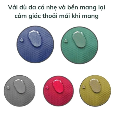 Áo mưa dây kéo nam nữ vải da cá cao cấp, chống thấm, nút bấm, đa màu, đa size - 109k