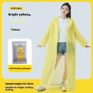 Áo mưa dày unisex dùng một lần màu vàng - Cắm trại, du lịch, hiển thị cao, giá 96.120₫