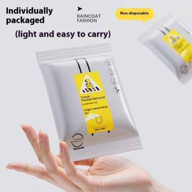 Áo mưa dày unisex dùng một lần màu vàng - Cắm trại, du lịch, hiển thị cao, giá 96.120₫