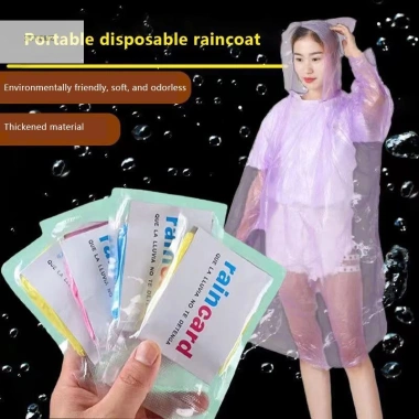 Áo Mưa Di Động Zthome Dùng Một Lần Người Lớn, Chống Nước, Cắm Trại