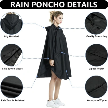 Áo mưa DITIPOO có mũ bảo vệ chống nước, thích hợp cho outdoor và du lịch, giá chỉ 202.932₫