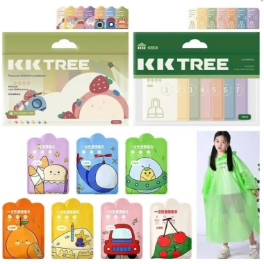 Áo mưa dùng 1 lần cho bé, nhỏ gọn bỏ túi tiện lợi, hoạt hình dễ thương, chỉ 17.5k 3