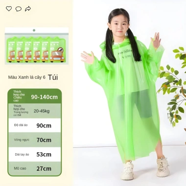 Áo mưa dùng 1 lần cho bé, thẻ siêu nhỏ gọn, họa tiết hoạt hình dễ thương, chỉ 18.900đ