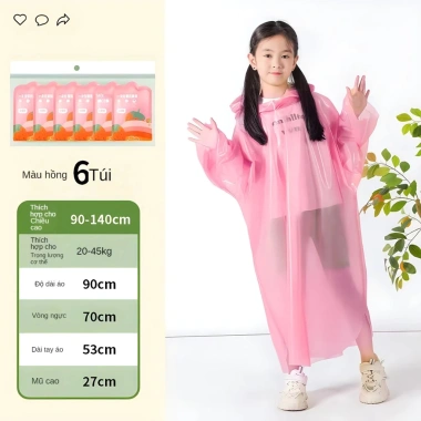 Áo mưa dùng 1 lần cho bé, thẻ siêu nhỏ gọn, họa tiết hoạt hình dễ thương, chỉ 18.900đ