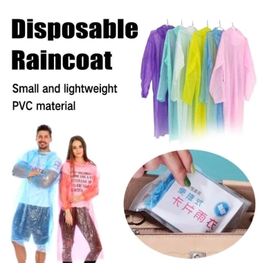 Áo Mưa Dùng 1 Lần Chống Thấm Nước, Bền Bỉ, Nhỏ Gọn Tiện Lợi - Giá Chỉ 19.000₫