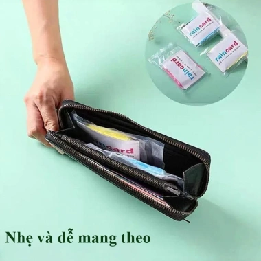 Áo mưa dùng một lần BDECOR nilon mini nén 20g - Siêu nhẹ, tiện lợi, chỉ 15.000₫ 4 Áo mưa dùng một lần BDECOR nilon mini nén 20g - Siêu nhẹ, tiện lợi, chỉ 15.000₫ 4