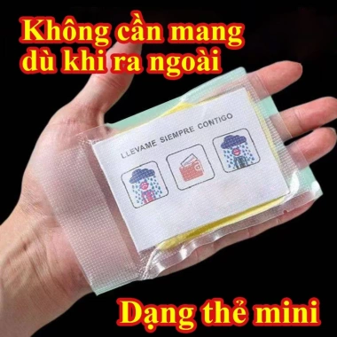 Áo mưa dùng một lần BDECOR nilon mini nén 20g - Siêu nhẹ, tiện lợi, chỉ 15.000₫