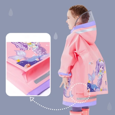 Áo Mưa EVA Cao Cấp Cho Bé - Che Balo, Cặp Sách, Giá Ưu Đãi 159.000 7