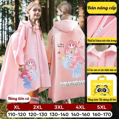 Áo Mưa EVA Cao Cấp Dáng Xòe Khóa Kéo và Cúc Bấm Cho Bé Đeo Balo AMEVA02 182k 4 Áo Mưa EVA Cao Cấp Dáng Xòe Khóa Kéo và Cúc Bấm Cho Bé Đeo Balo AMEVA02 182k 4