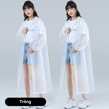 Áo Mưa EVA Cao Cấp Dùng Nhiều Lần Cho Người Lớn Chống Thấm Siêu Bền 150-185cm 10