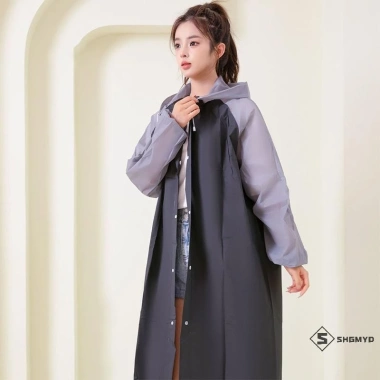 Áo mưa EVA dài cho nam nữ trẻ em, chống nước, mũ trùm đầu, thích hợp du lịch cắm trại, giá chỉ 71.172 VND