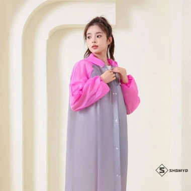 Áo mưa EVA dài cho nam nữ trẻ em, chống nước, mũ trùm đầu, thích hợp du lịch cắm trại, giá chỉ 71.172 VND
