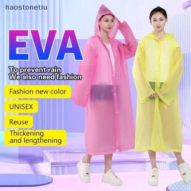 Áo mưa EVA dày chống thấm cho trẻ em & người lớn – đi bộ, du lịch, tái sử dụng