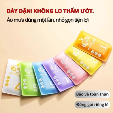 Áo Mưa EVA Dùng 1 Lần Chống Thấm Toàn Thân - 24.900₫ cho Người Lớn & Trẻ Em