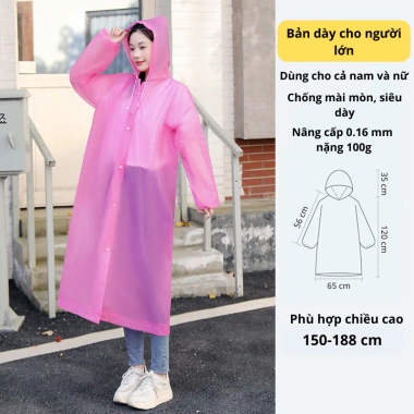 Áo Mưa EVA Dùng 1 Lần Chống Thấm Toàn Thân - 24.900₫ cho Người Lớn & Trẻ Em