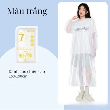 Áo Mưa Giấy Dùng 1 Lần Gấp Gọn 7 Màu Bỏ Túi Du Lịch Dã Ngoại 15.000₫